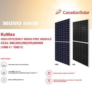 Tấm pin Canadian Mono KuMax 390W